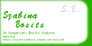 szabina bosits business card